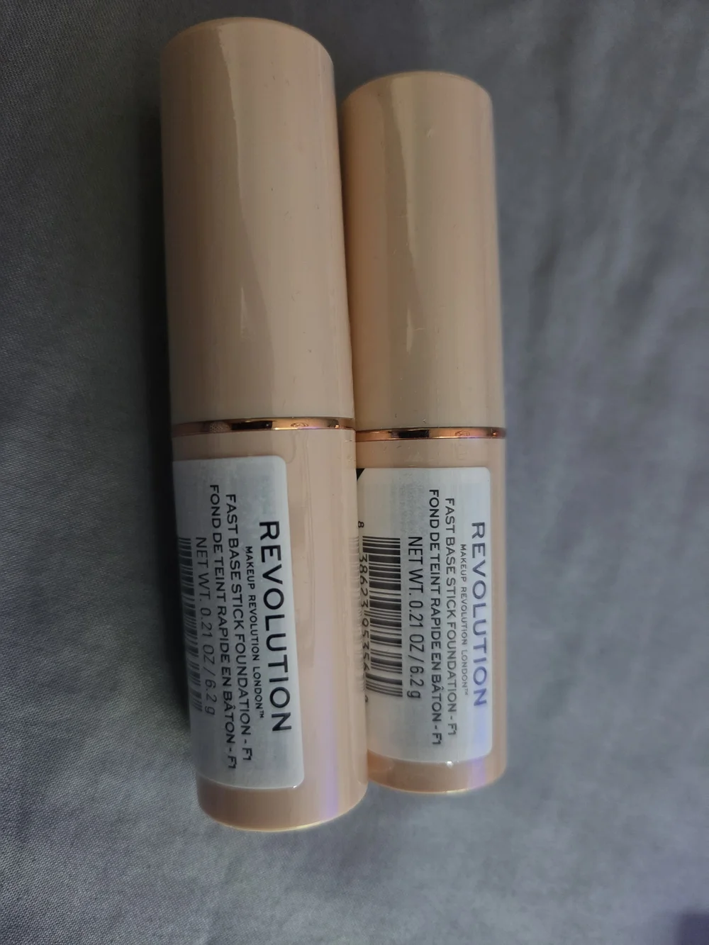 2 Pk. F1 - Makeup Revolution Fast Base Stick Foundation.